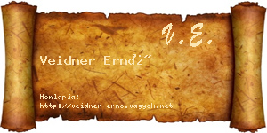 Veidner Ernő névjegykártya